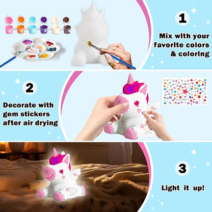 FUNZBO Paint Your Own Unicorn Lamp Kit - Image 4