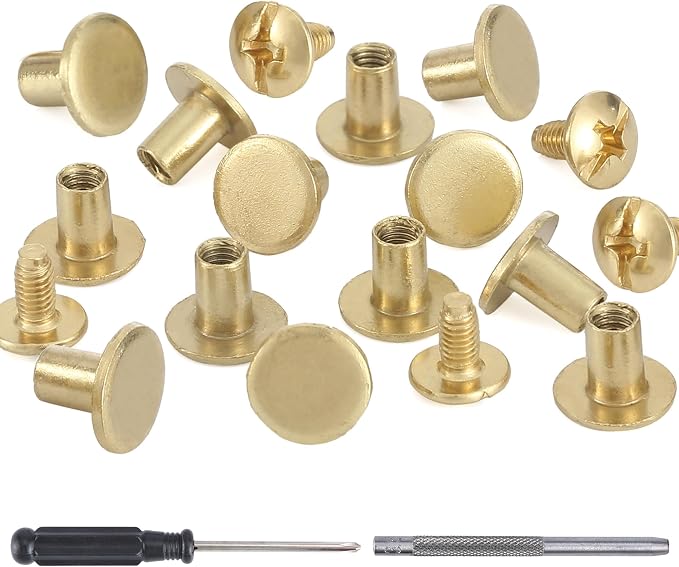 YORANYO 150 Sets 8MM Chicago Screws Leather Rivets by YORANYO