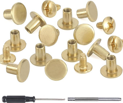 YORANYO 150 Sets 8MM Chicago Screws Leather Rivets by YORANYO