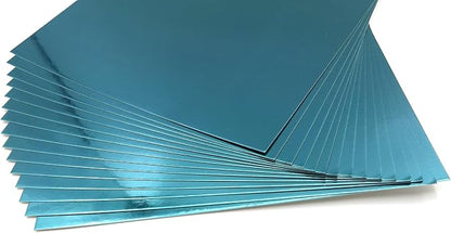 TGXRZX Metallic Lake blue Cardstock Paper, Size 8 "x 11", Mirror Finish Gold by TGXRZX
