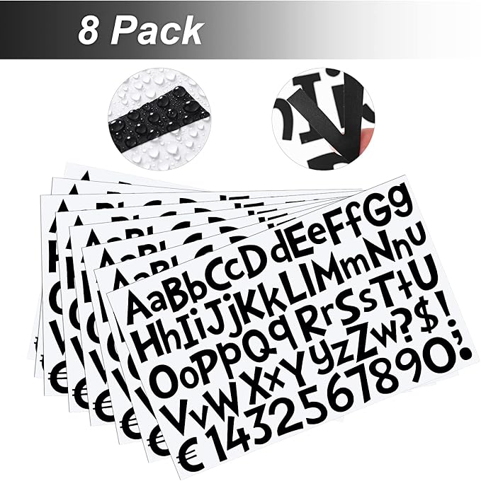 TaoBary 544 Pcs 2 Inch 16 Sheets Large Letter Stickers, Upper and Lower Case - Image 3