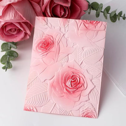 BAOFALI 3D Plastic Embossing Folders Rose - Image 4