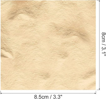 MECCANIXITY Gold Leaf Foil Sheet Champagne Gold Leaf Paper 3.3 x 3.1inch - Image 2