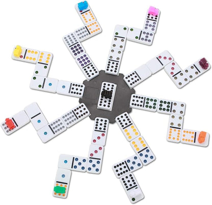 NOLIE Mexican Train Dominoes Game, Double 12 Dot Dominoes Set - Image 2