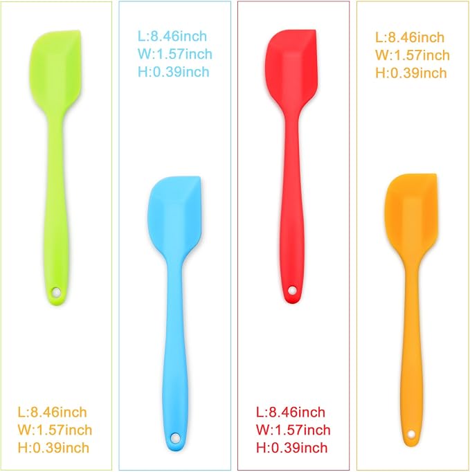 4-Piece Silicone Spatula, Heat-Resistant Non-stick Rubber Spatulas - Image 3