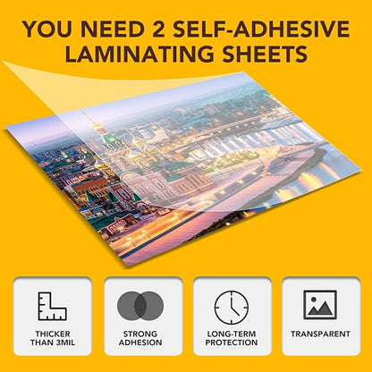 180 PCS Self-Adhesive Laminating Sheets, 9 x 12 Inches Self Adhesive Contact - Image 2