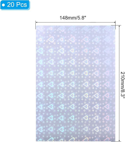 PATIKIL 8.3x5.8" Holographic Sticker Paper, 20Sheets A5 Polypropylene - Image 2