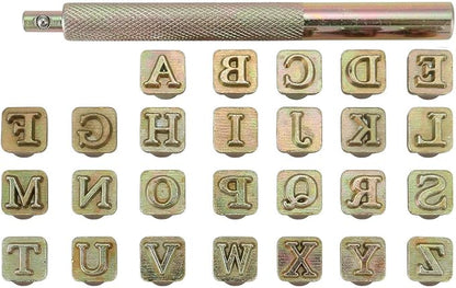 Yoption 27 Pieces Leathercarft Stamping Tool Set, 26 Letters Alphabet Stamps by Yoption