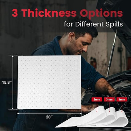 Oil Absorbent Pads | 16"x20" Oil-Only Spill Mat 100-Pack | Industrial Spill - Image 2
