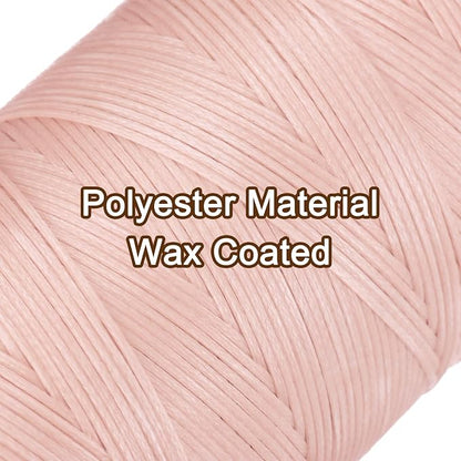 Uxcell 150D 0.8mm Flat Waxed Thread, 284 Yards, Lotus Pink, Leather Sewing - Image 4