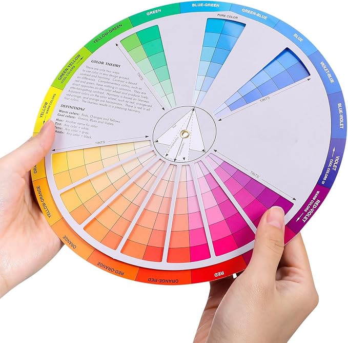Garneck Creative Color Wheel Learning Chart Color Mixing Rotation Tool - Image 9