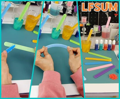 4 PCS Silicone Stir Sticks, Reusable Silicone Popsicle Sticks - Image 3