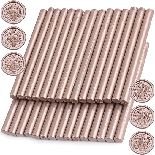 Champagne Gold Wax Seal Sticks, HOSEALING Glue Gun Wax Seal Sticks by HOSEALING