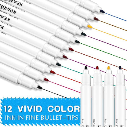 Crtiin 12 Pcs Iron on Transfer Markers Sublimation Markers Embroidery Transfer - Image 3