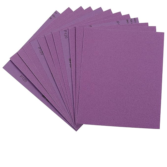 Sandpaper 120 Grit, Wet Dry Sanding Sheets 9 x 11 Inch, Advanced White Fused by Arilier