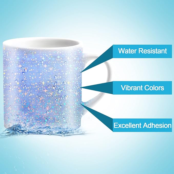 Outus 24 Sheets Holographic Sticker Paper Holographic Laminate Sheets - Image 4
