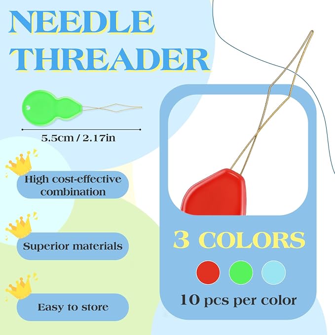 Fteven Needle Threaders, Embroidery Needle Threader - Image 2