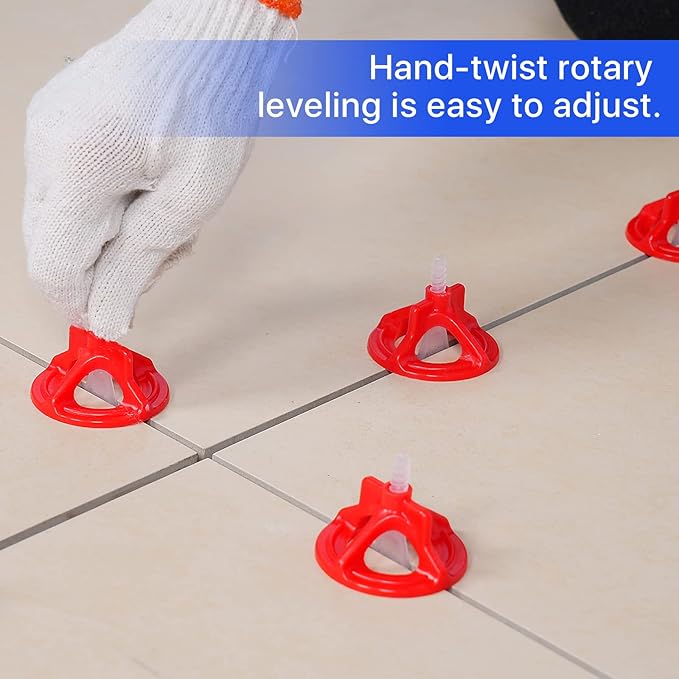 Professional Tile Leveling System Kit，Anti-Loosening Spacers/Wall, Bathroom - Image 6