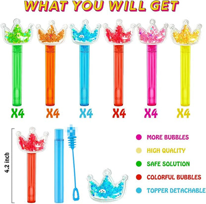 Princess Party Favors, Bling Crown Bubble Wand - Image 3