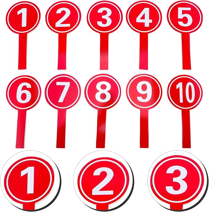 Amosfun 20 a Dry Erase Board Voting Paddles 1-10 Score Number Boards Yes or No - Image 6