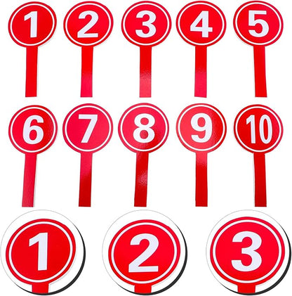 Amosfun 20 a Dry Erase Board Voting Paddles 1-10 Score Number Boards Yes or No - Image 6