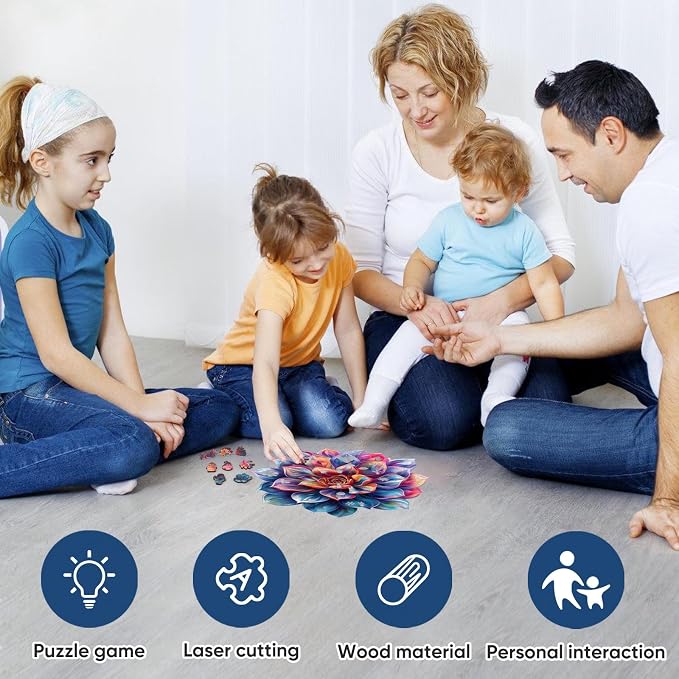 Wooden Puzzles for Adult 500 Piece, Flower Succulent Puzzle for Girls and Women - Image 4