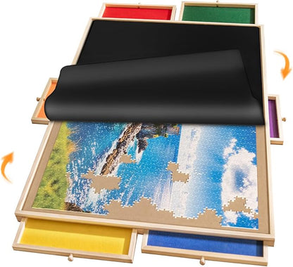 1000 Piece Rotating Puzzle Board Pro, Rubber Cover Mat, 360° Lasy Susan by Unknown