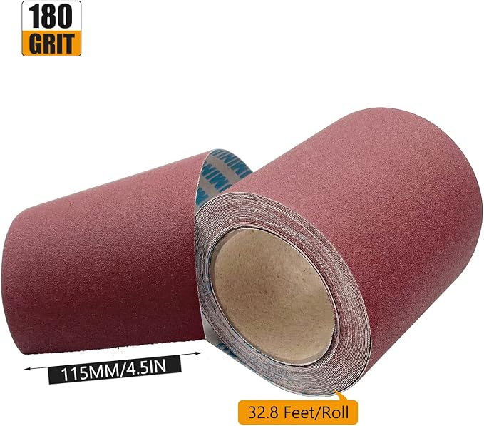 180 Grit Emery Cloth Roll, 4.5 Inch Wide 32.8 Ft Long Abrasive Sandpaper Rolls - Image 6