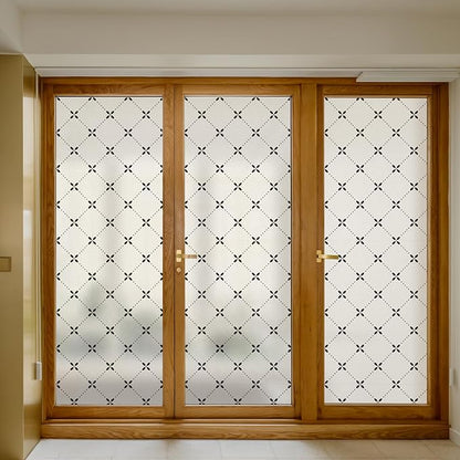 DKTIE Geometric Art Stained Glass Window Film Bathroom Window Privacy Film - Image 5