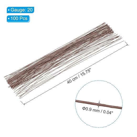 PATIKIL 20 Gauge 16" Floral Stem Wire - Image 2
