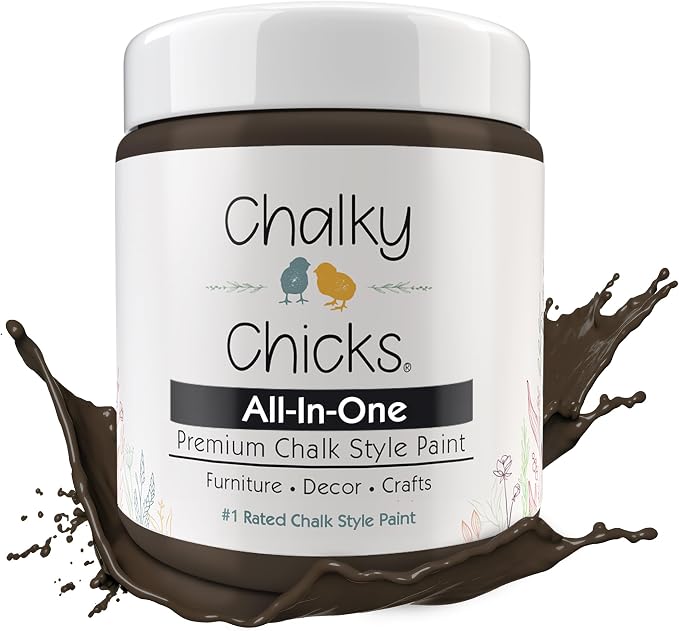 Chalky Chicks 8 Fl Oz Matte Lava Cake Chalk Paint by ChalkyChicksFurniturePaint