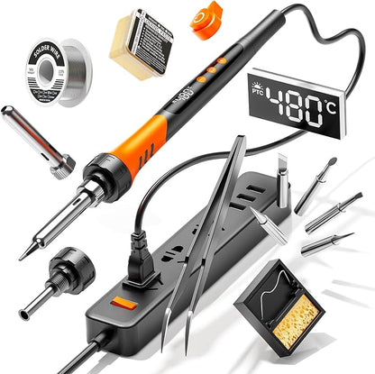 90W 110V LCD Soldering Iron, Soldering Iron Kit, 10-in-1 Soldering gun Tool - Image 8