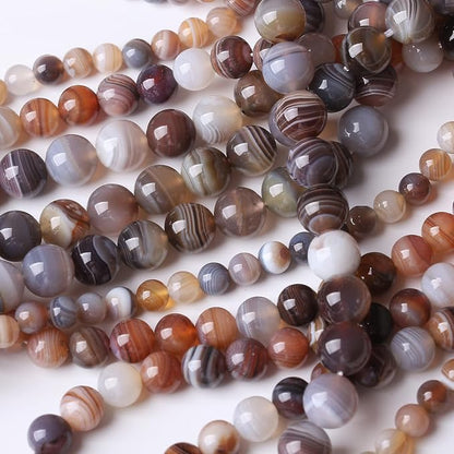 32PCS 12MM Red Coffee Agate Beads-Multicolo Stone Beads Energy Healing Beads - Image 4