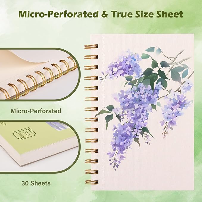 2-Packs 5"x7.5"Spiral Watercolor Paper Pad - Image 3