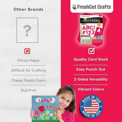 FreshCut Crafts 636 Pcs 1.5 in. Red Bulletin Board Letters & Numbers, Capital - Image 5