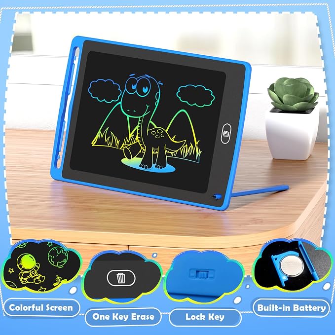 3 Pack LCD Writing Tablet for Kids, 8.5 Inch Colorful Doodle Board Drawing - Image 3