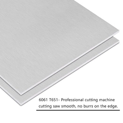 2Pack 6061 T651 Aluminum Sheet Metal 12 x 12 x 1/8 Inches Flat Plain Aluminum - Image 4