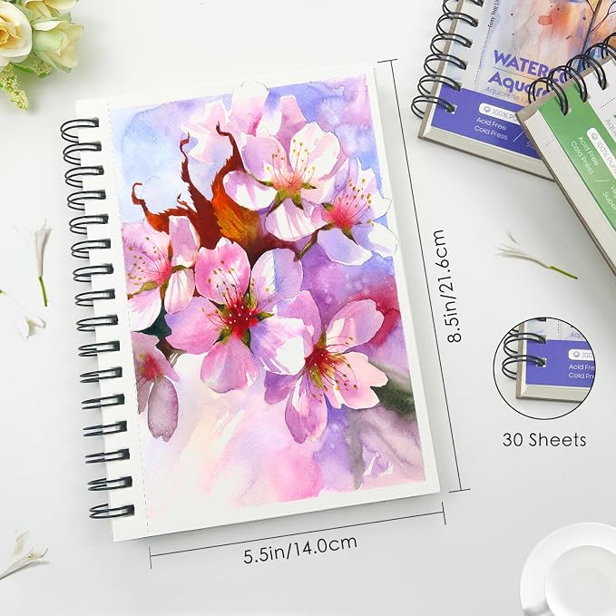 KOVIEDE 100% Cotton Watercolor Paper Pad - Image 5