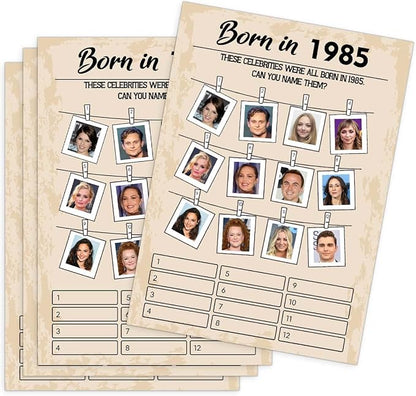40th Birthday Party Games, Born in 1985 Games, Birthday Party Supplies by QUPT