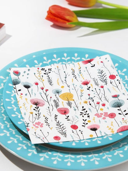 20 pcs Premium Designer Paper Napkins, 3-Ply 6.5x6.5-inches Disposable - Image 11