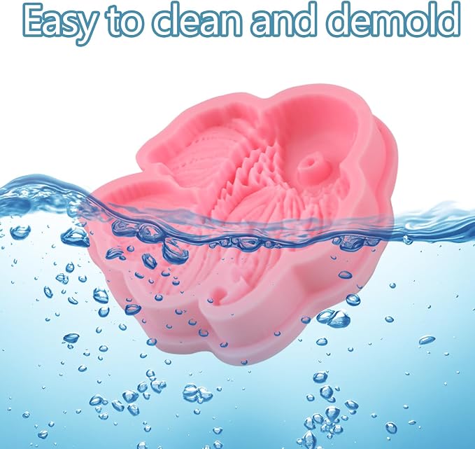 1 Pcs Vivid Ocean Theme Fish Fondant Mold, Cute Fish Candy Silicone Mold - Image 5
