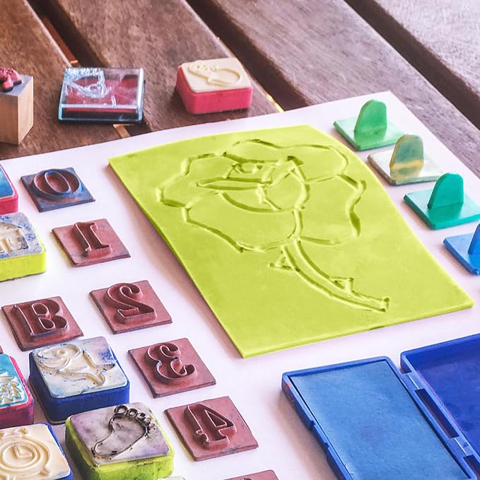 5 PCS Green A4 Rubber Carving Blocks, 8.3 x 11.8 Inch Large Stamp Block - Image 7