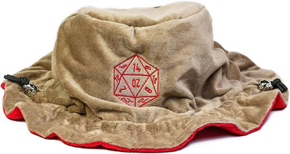 Large Dice Bags D&D with Pockets Khaki Storage Bag D20 Logo - Image 6