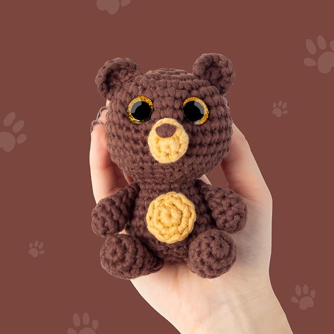 Cookie Box Crochet Kit for Beginners – Gift Set to Make Bear Bruno Amigurumi - Image 7