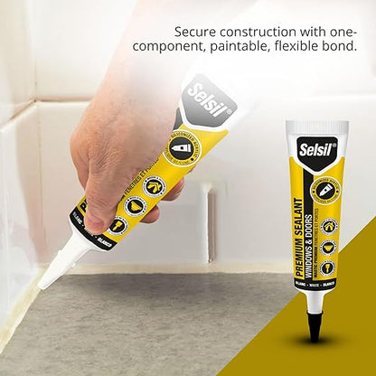 Selsil Siliconized Super Acrylic Latex Sealant, Indoor & Outdoor Paintable Caulk - Image 5