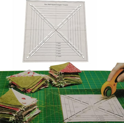 HONEYSEW Easy Half-Square Triangles Template Ruler by HONEYSEW