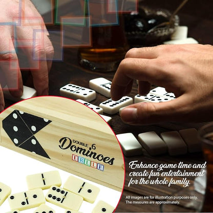 ERLLE - Jumbo Dominoes Set, Extra-Large Double Six Domino Set - Image 3
