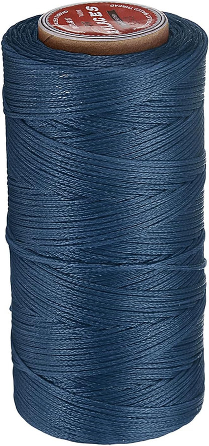 uxcell Flat Leather Sewing Waxed Thread, 140m / 153 Yards Polyester Wax String by uxcell