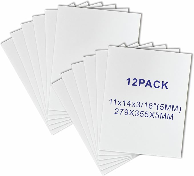 12 Pack Foam Core Board, ZJCEASER 11 x 14 White Poster Board, 3/16" Thickness by Unknown