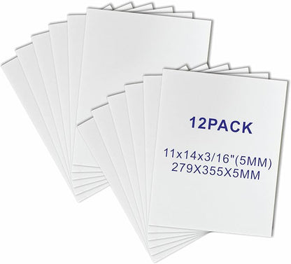 12 Pack Foam Core Board, ZJCEASER 11 x 14 White Poster Board, 3/16" Thickness by Unknown